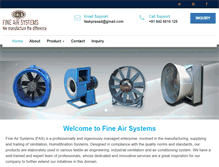 Tablet Screenshot of fineairsystems.com